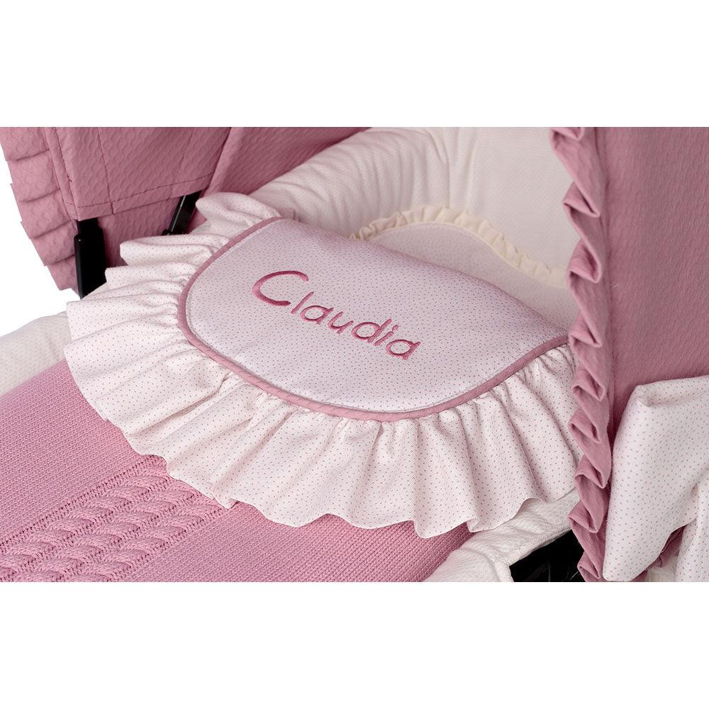 Saco Capazo Bebé Interior A Medida Punto Maquillaje Nombre Bebiti By Nanetes - Nanetes #